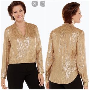 Chico’s (Size 1) Black Label Surplice Top